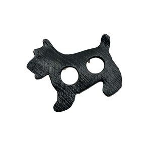 Strange Unusual Black Scottie Pin Brooch Large Size Dog Animal Figural Jewelry